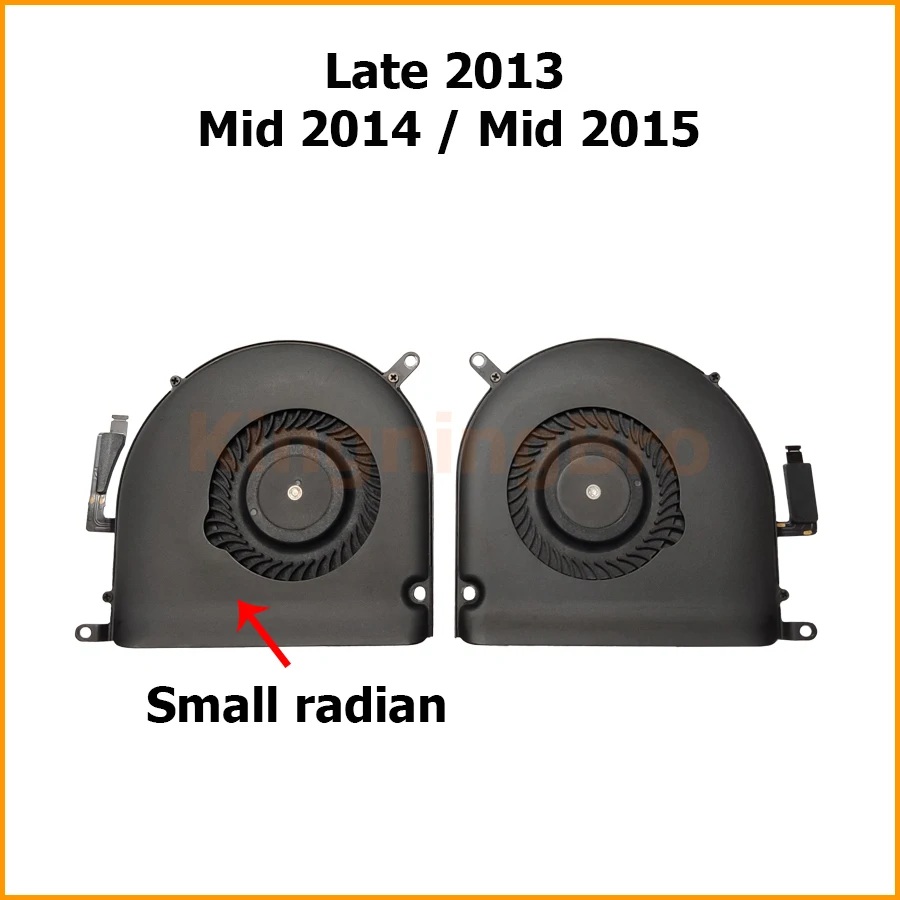 Оригинальный кулер для ЦП с левой и правой стороны MacBook Pro Retina 15 дюймов A1398