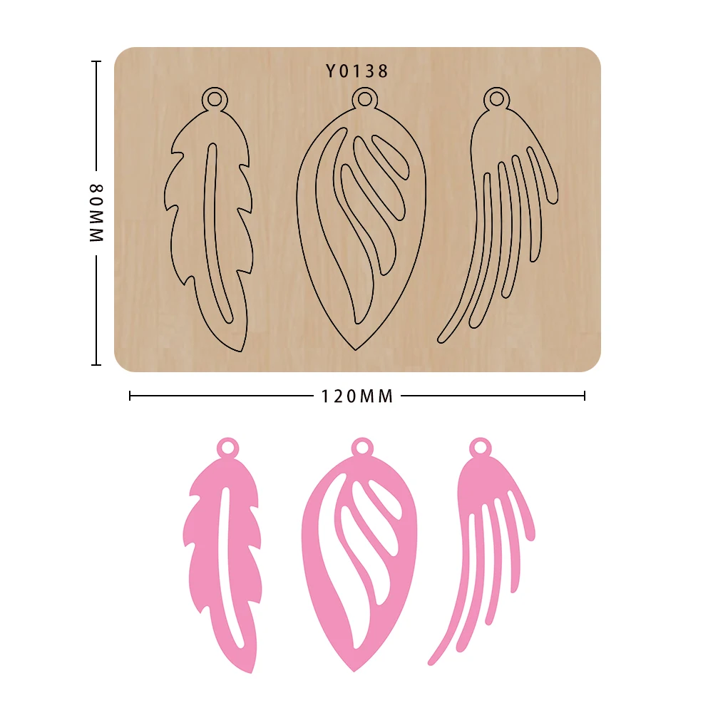 

Die Cutting Knife Mold Diy Irregular Feather Earrings Scrapbook Decor Mold Template For Sizzix Big Shot Machines