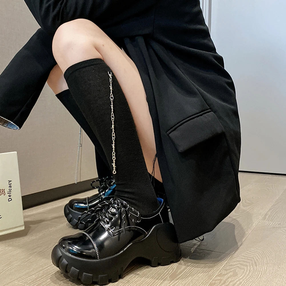 

Brand Design Female Flat Platform Lace-Up 2021 Autumn Casual Leisure Comfy Woman Chunky Platform Flats Shoes Woman