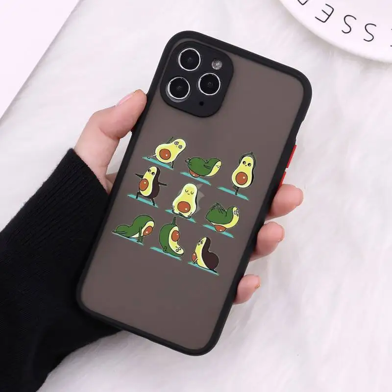 

avocado Phone Case Matte For iPhone 12 Mini 11 Pro XR XS Max 7 8 Plus X Hard PC Back Cover