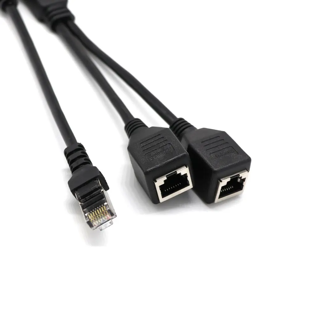 Сетевой сплиттер RJ45 Кабель-адаптер 1 Папа-2 гнездо порт LAN Ethernet сетевой Y |