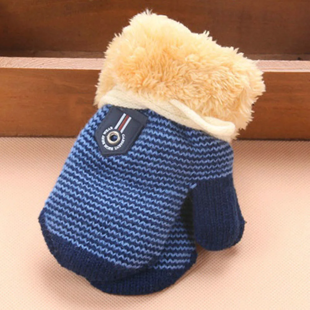 Милые детские зимние перчатки Теплые без пальцев для маленьких девочек и