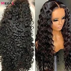 Парик из человеческих волос на сетке спереди 13x4, бразильский парик с волнистыми натуральными волосами, 150% плотности