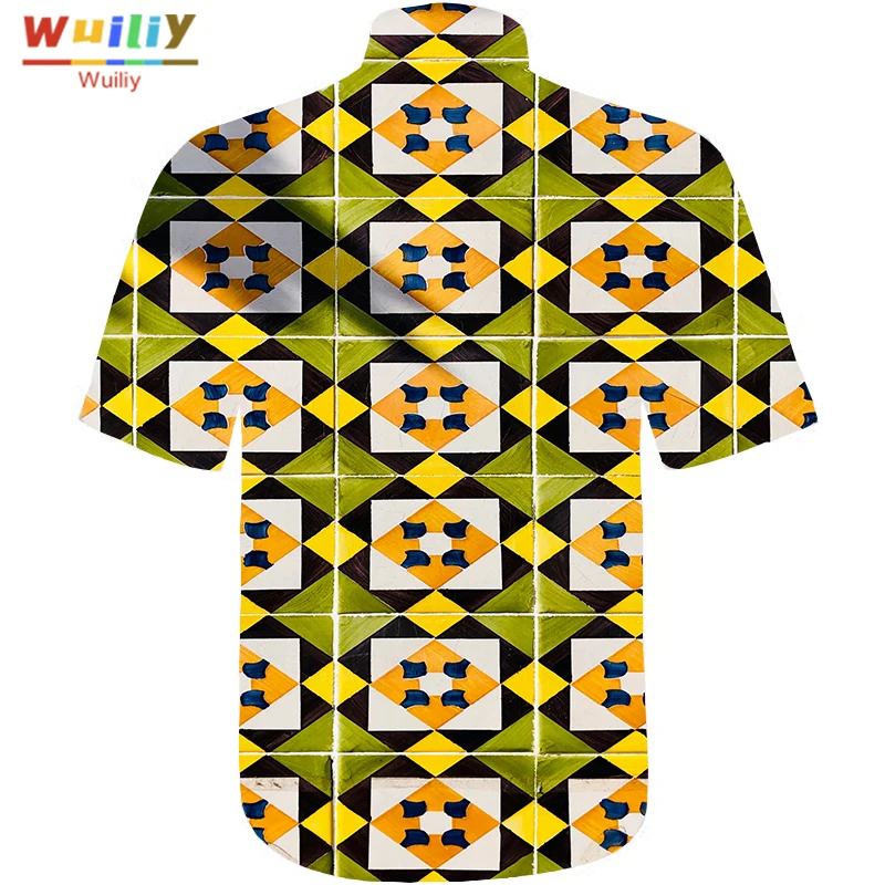 

Graphic Folk-Custom Button Down Shirts For Men Novelty Beach 3D Pattern Summer Hawaiian Tops Fashion Shirt