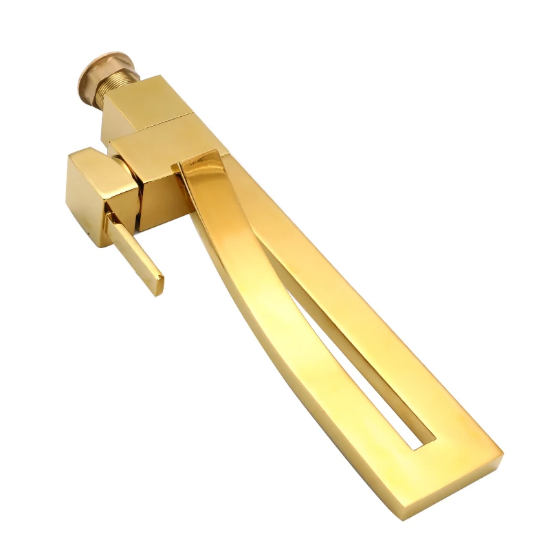 

Single Handle Basin Faucets Deck Mounted Chrome Brass Square Tall Bathroom Sink Faucet Hot And Cold Water Tap Mixer