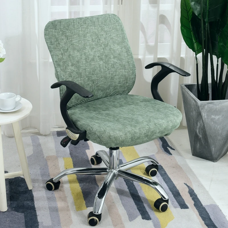 

2pcs/set Universal Elastic Spandex Fabric Split Chair Back Cover+Seat Cover Anti-dirty Office Computer Chair Cover Stretch Case