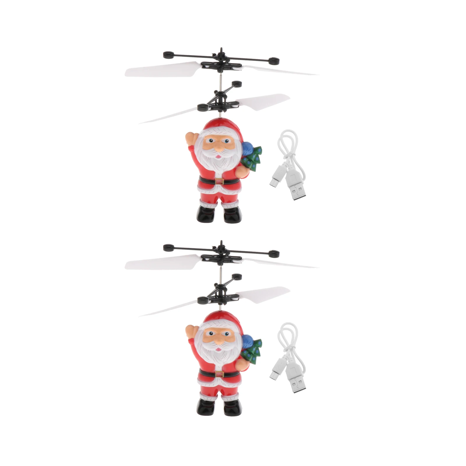 

2x Mini Christmas Flying Santa Drone Toy Infrared Sensor Helicopter Teen Toy