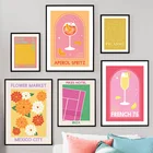 Коктейльный цветок Маргарита, фрукты Пикассо, настенная Картина на холсте, скандинавские постеры и принты, настенные картины для декора гостиной