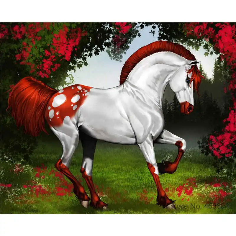 Картина по номерам рамки Раскраска домашний декор картины животные лошади