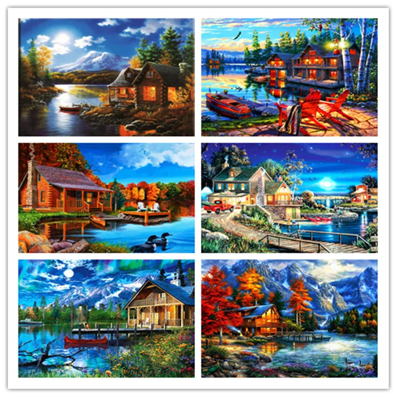 Полностью сдедай сам DIY вышивка Дом стразами ручной работы подарок арт 5D Алмазная