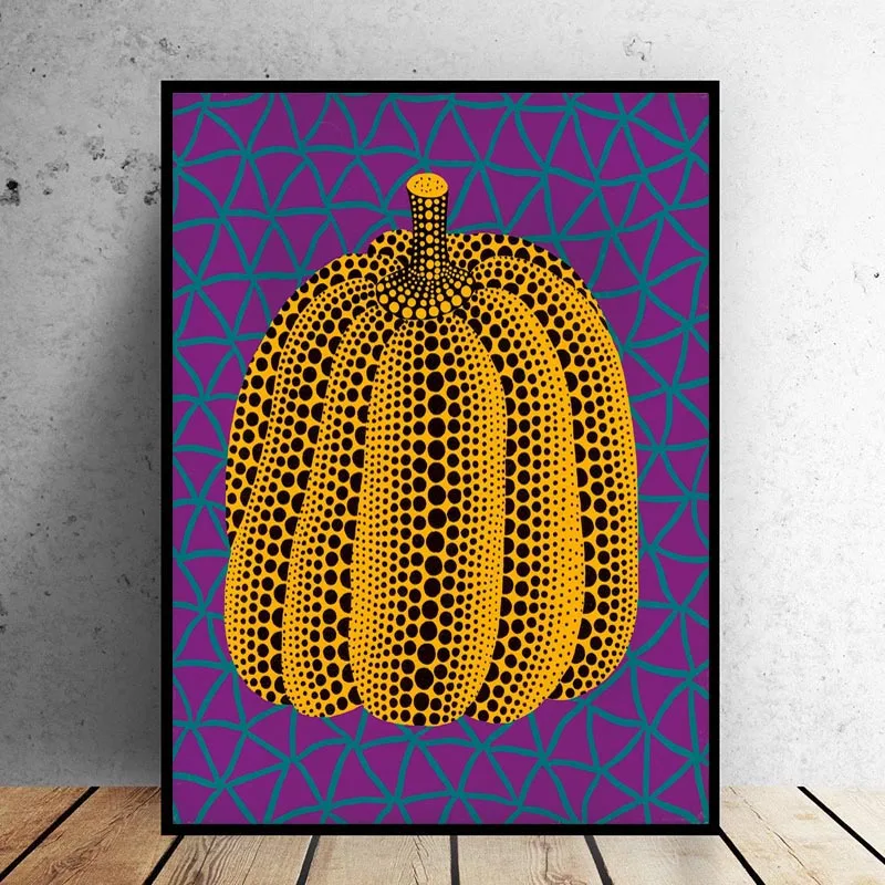 Искусство Yayoi Kusama фиолетовая Тыква холст Художественная печать масляная