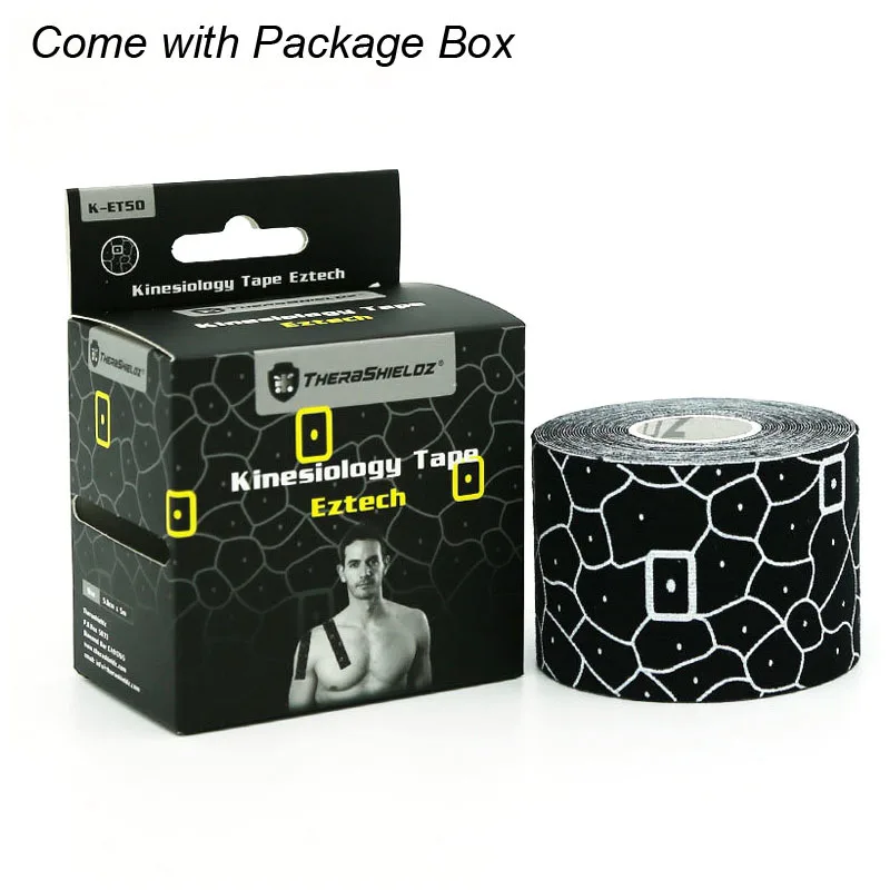 Кинезиологическая лента 5 см х м эластичный бандаж хлопковая клейкая спортивная