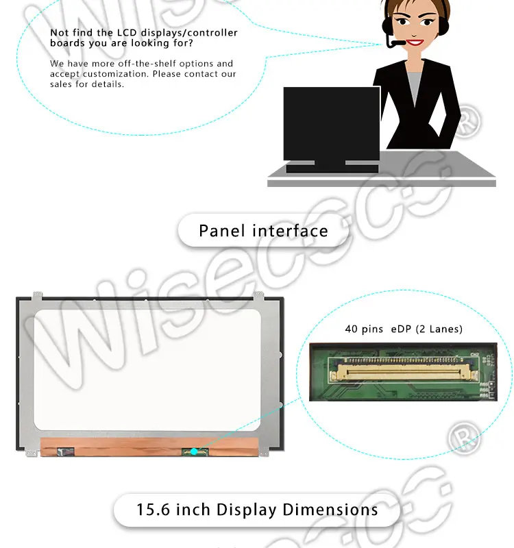 Wisecoco 15,6 дюймов 1920x1080 FHD ips ЖК-экран сенсорный дисплей HDMI EDP 40 Pin type C привод плата HDR динамик Earpho мобильный телефон