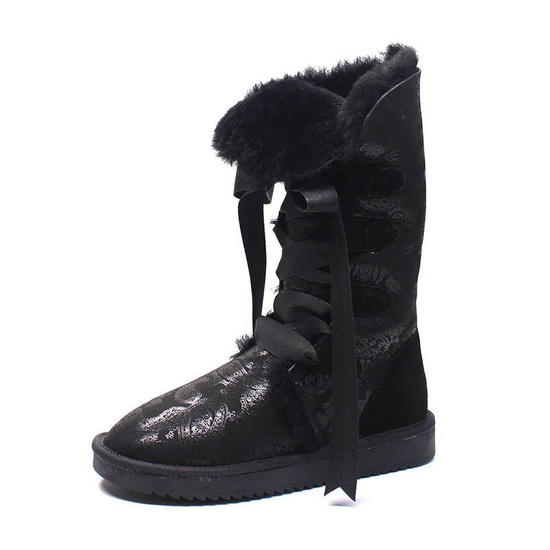 Лидер продаж модные женские зимние сапоги из 100% натурального меха натуральной