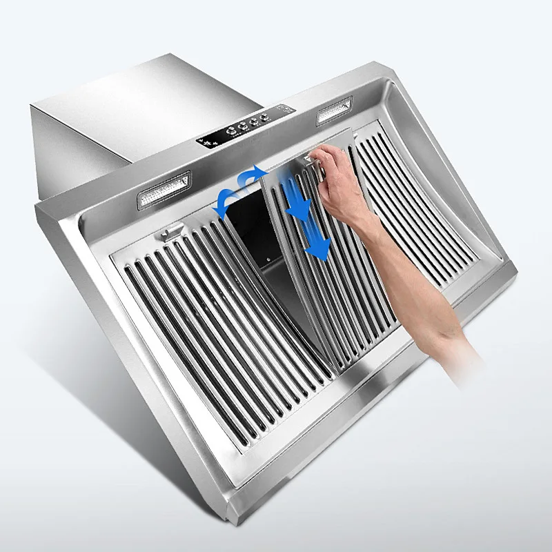 Панель из нержавеющей стали 304 подвесная вытяжка бытовая 900 мм боковое всасывание