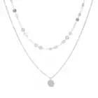 Популярное модное ожерелье для девушек, новинка 2020, темпераментное корейское ожерелье ручной работы с блестками, ожерелье с двойной цепочкой, Женская распродажа в богемном стиле