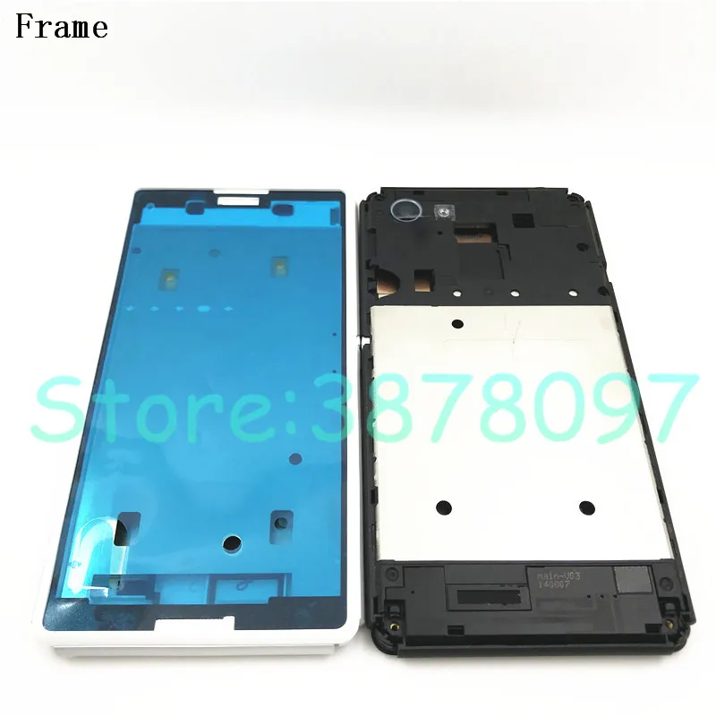 Для sony Xperia E3 D2203 D2206 D2202 крышка батареи Задняя Дверь Корпус чехол+ ЖК средняя рамка Шасси Замена пластины