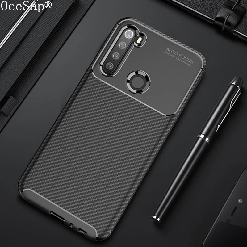 Чехол OceSap для Xiaomi Redmi Note 8T 8 Pro бампер из углеродного волокна противоударный чехол