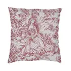 Классический красный французский тканевый рисунок, квадратная наволочка для подушки, домашняя декоративная наволочка, наволочка для гостиной