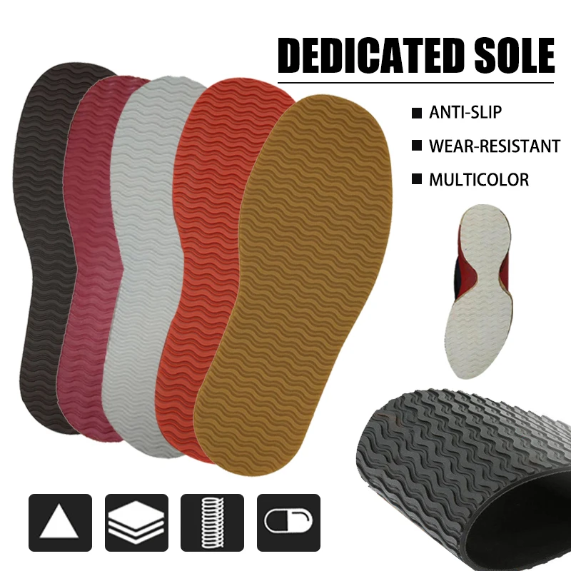 

1 Pair Rubber Shoes Full Sole Repair Patches Men Women Anti Slip Pattern Shoe Outsole Diy Handmade Sole Anti-slip Patchs