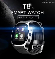 t8 smart watch with camera music player facebook whatsapp sync sms smartwatch support sim tf card for android etc