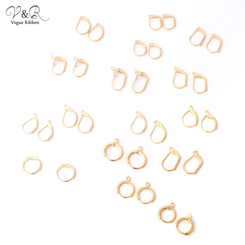 Новое поступление позолоченный металлический французский крючок для серьги