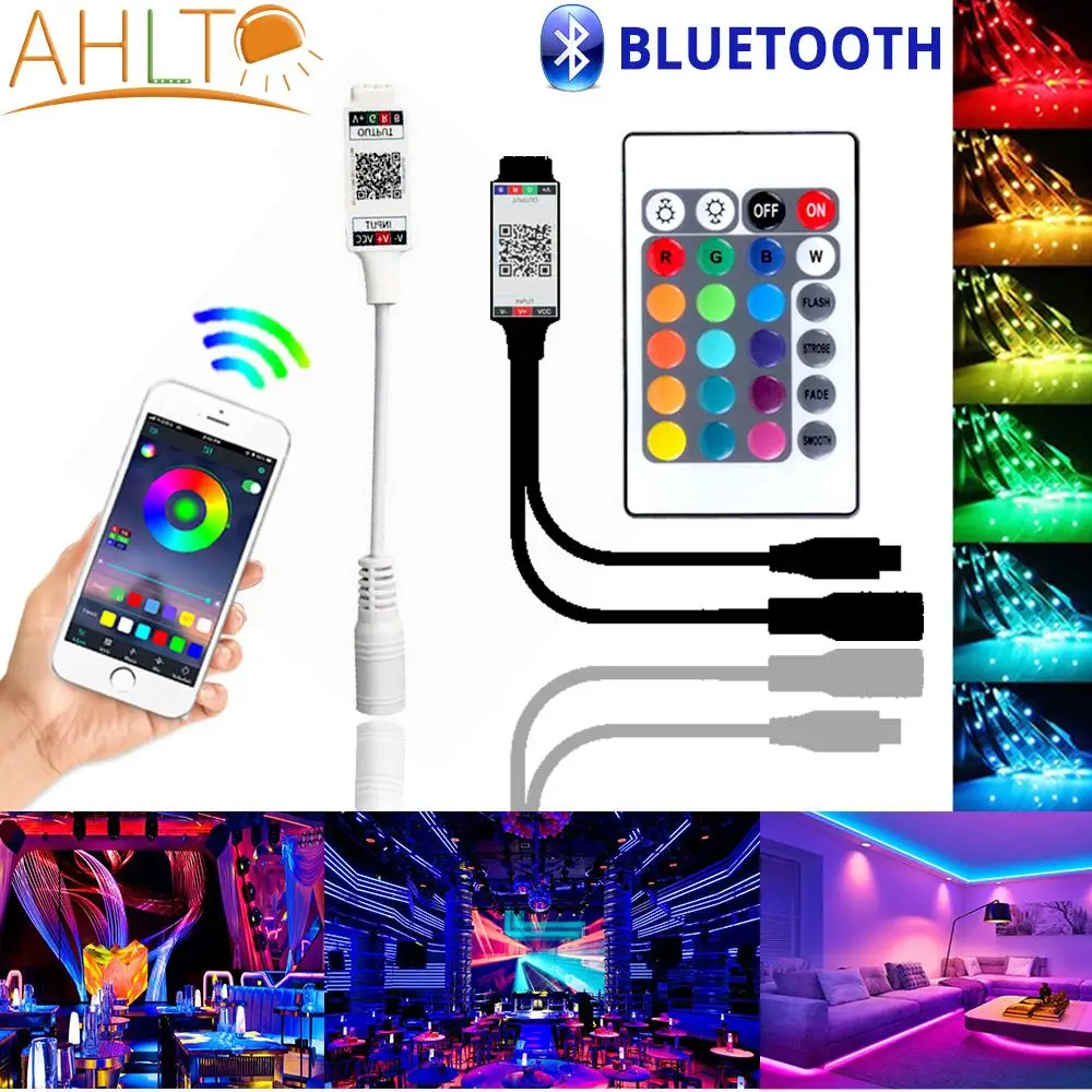 

Bluetooth Remote Control LED Color Controller for 12V 5050 2835 Led Strips Light Wall Lamp Ribbon Night Infrared 24Key Convert