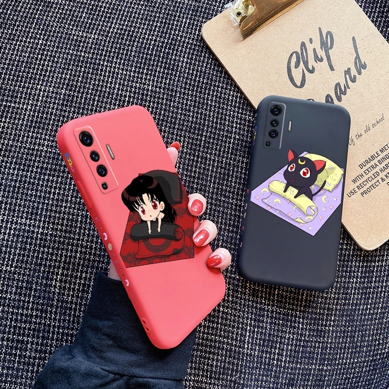 

For vivo V20 Pro V20 SE X50 X50Pro X60 Pro casing with Cute cartoon comic Back Cover Anti falling silica gel case