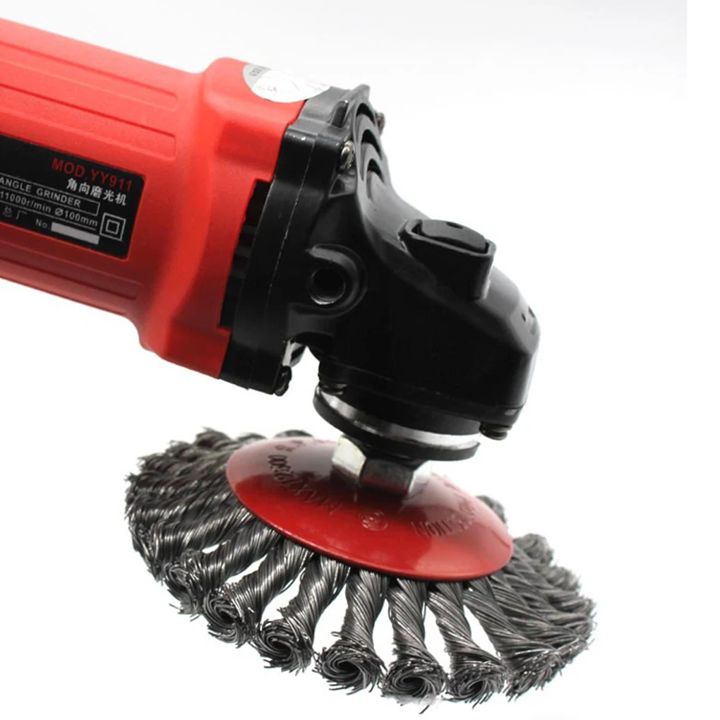 Скручивающаяся стальная проволочная щетка M14 для удаления ржавчины чашки колеса