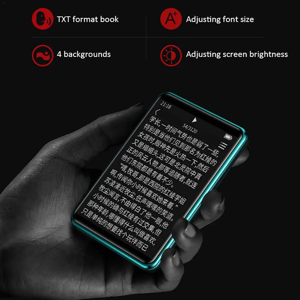 Bluetooth 5 0 MP4/MP3 музыкальный видеоплеер сенсорный экран 2 дюйма FM радио с динамиком 8