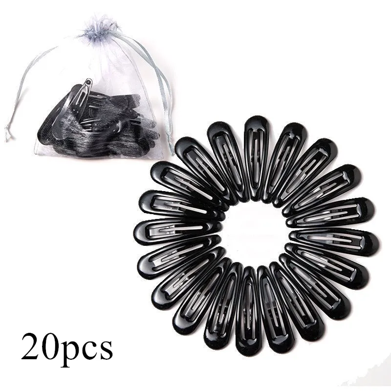 Black 20pcs 10/20 Вт, 30 Вт, для выведения токсинов, 40 шт = 1 комплект мода висячие серьги Заколки для волос разноцветный яркие заколки для волос аксессуары для волос для девочки симпатичная заколка для волос Головные уборы с мешок пряжи - Цвет: Black 20pcs