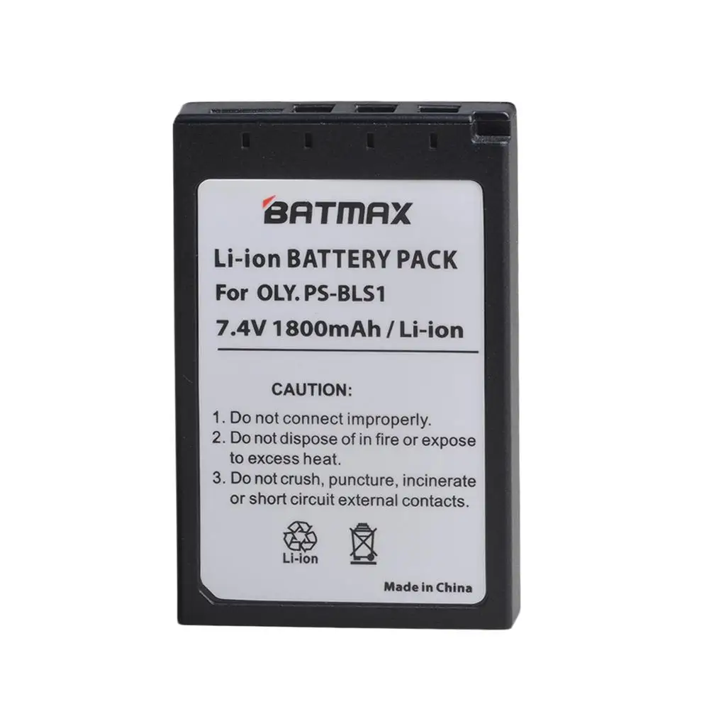 Batmax 1Pc PS-BLS1 PS BLS1 PSBLS1 Rechargeable Battery for Olympus PEN E-PL1 E-PM1 EP3 EPL3 Evolt E-420 E-620 E-450 E-400 E-410