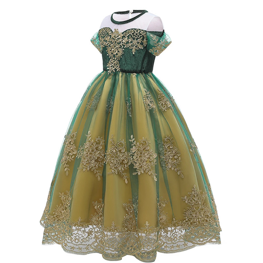 Нарядное сказочное платье Эльзы и Анны для девочек костюм на Хэллоуин детское