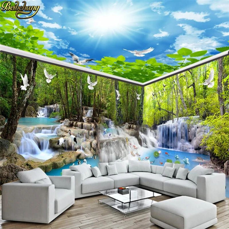 

3d обои для стен, с изображением девственного леса, 3d обои для гостиной