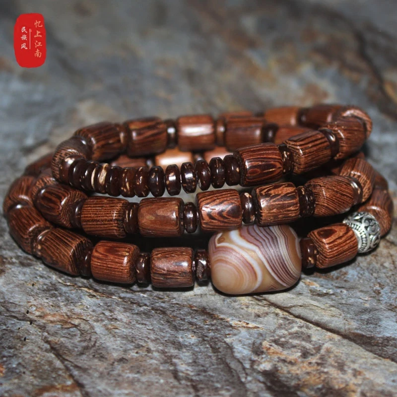 Художественная деревянная цепочка с бусинами в стиле фургона украшение надписью