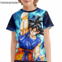 twoheartsgirl cartoon kids t shirts son goku printed casual short sleeve tops for teens boys summer tshirt tops tee custom gifts