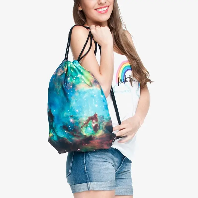 Милый 3D мешок с кулиской принтом школьный рюкзак для плавания и путешествий