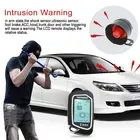 2 полосная автомобильная сигнализация Системы ЖК-пейджер Дисплей дистанционного запуска двигателя Универсальный Турбо режим таймера датчики удара для сигнализации безопасности