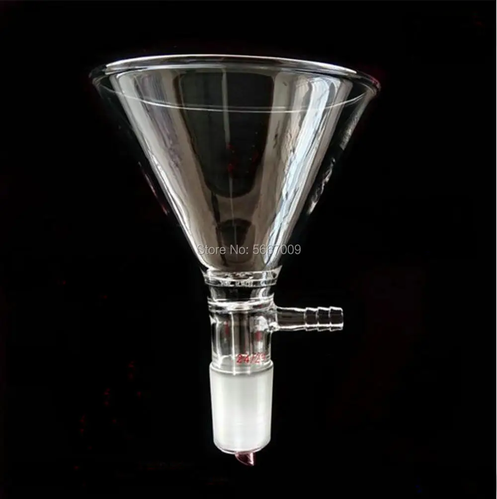 1Pcs Clear 50mm to 150mm Lab Glass Conical Filter Funnel Triangle Suction Funnel 19# 24# Standard joint