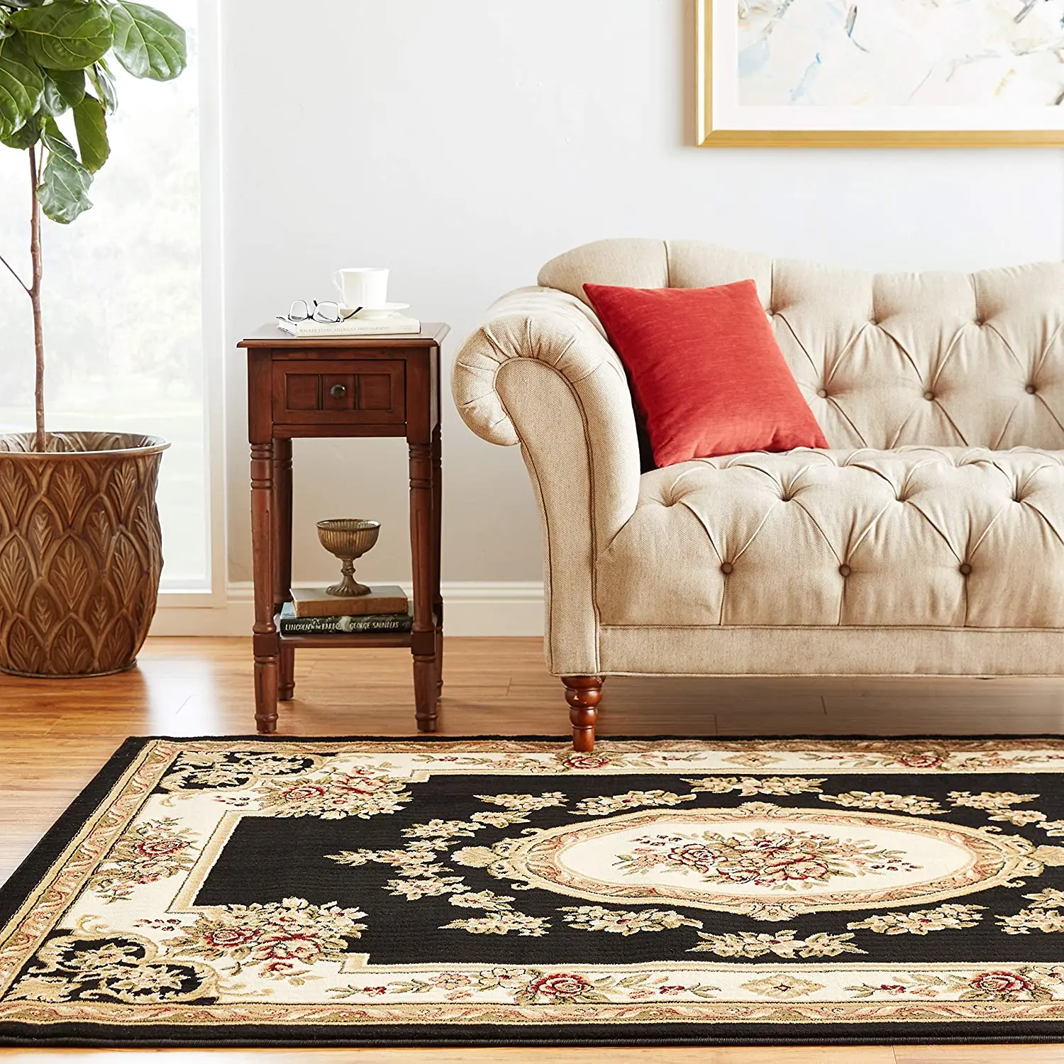 

Palace Mat Well Woven Timeless Le Petit Palais Black Traditional Area Rug 40x60Cm 50x80Cm 40x120Cm