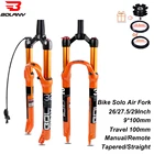 Велосипедная вилка BOLANY, пневматическая подвеска 2627, 529 дюйма, горный велосипед 100 мм, прямаяконическая Дисковая тормозная вилка для велосипеда, аксессуары