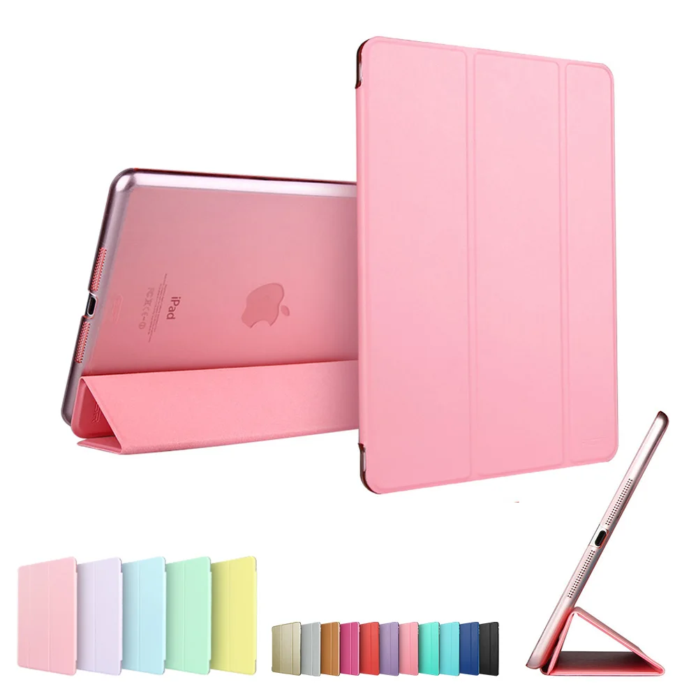 Чехол для iPad мини 1 2 3, ESR Tri-Fold Smart Cover Цвет Ultra Slim PU кожа Прозрачный чехол для iPad Mini 1 2 3 - Цвет: Sweet Pink