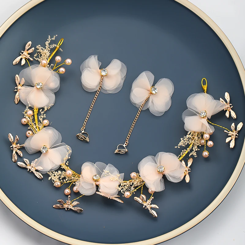 Украшение для волос с листьями и кристаллами свадебный головной убор в западном