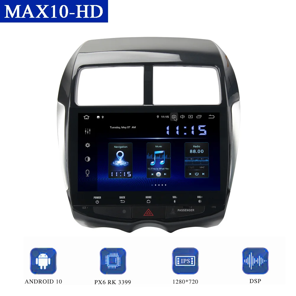 

for Mitsubishi ASX Peugeot 4008 Citroen C4 2007 2016 2017 Car 10.2" Android 10.0 Radio DSP Autoradio CarPlay GPS Navi 4GB+64GB