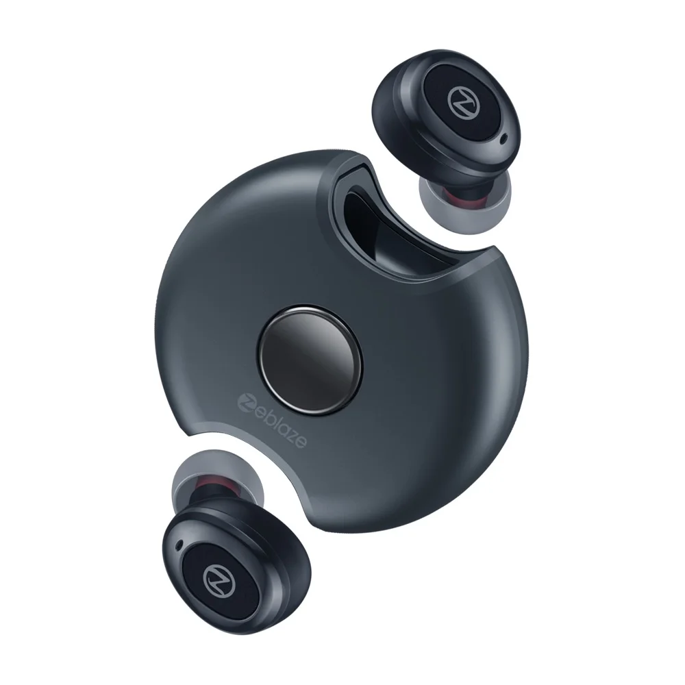 Черный Zeblaze Zepods, беспроводные наушники, bluetooth 5,0, глубокий бас, стерео, Earbus, вращение на 360, тип-c, зарядка, шумоподавление с микрофоном - Цвет: Черный
