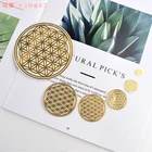 7 Чакр геометрические медные энергетические башни органитовые наклейки цветок жизнь дерево Пирамида эпоксидная смола материал для изготовления ювелирных изделий