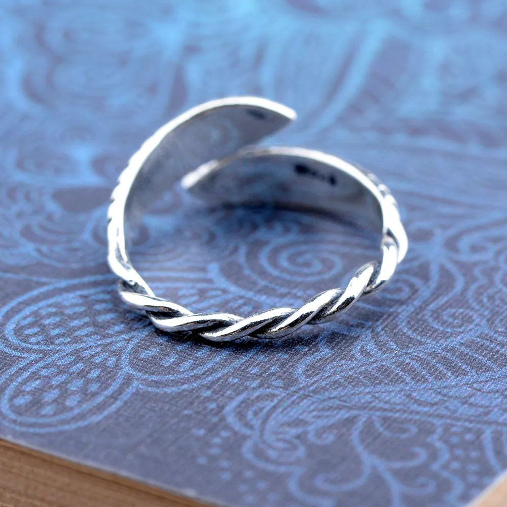 Мифический возраст реального 925 стерлингового серебра ручной работы листьев