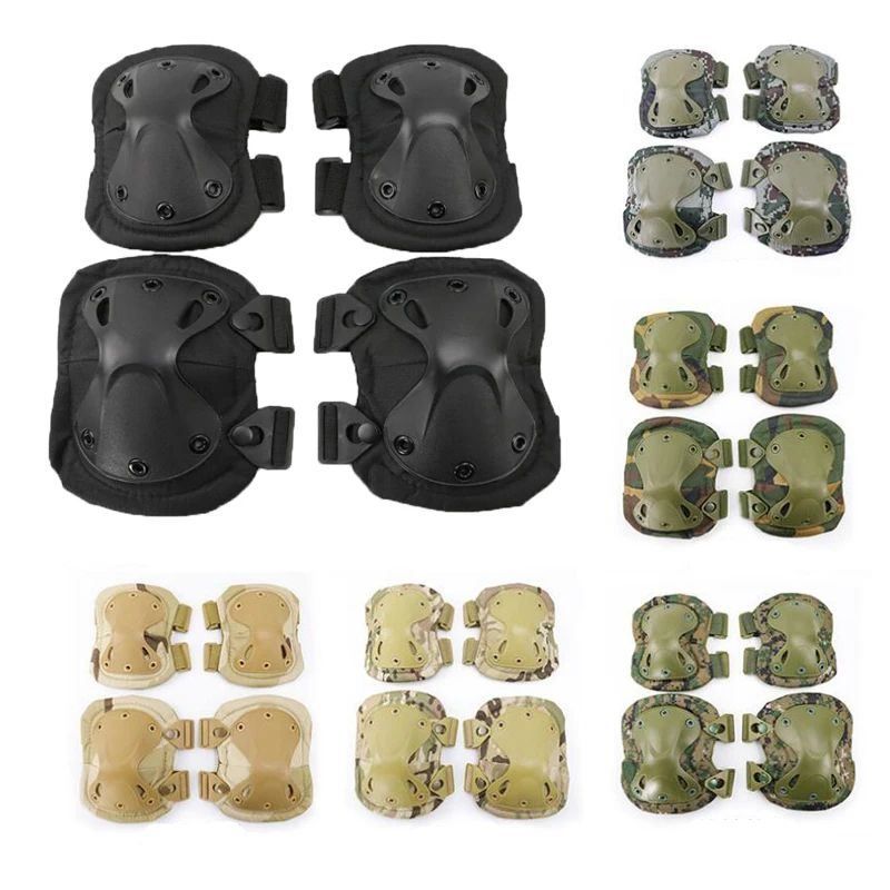 

Military Tactical Protective Gear Knee Pads Elbow Pads Set Airsoft Paintball Combat Hunting Skate Scooter Kneepads Sports Safety