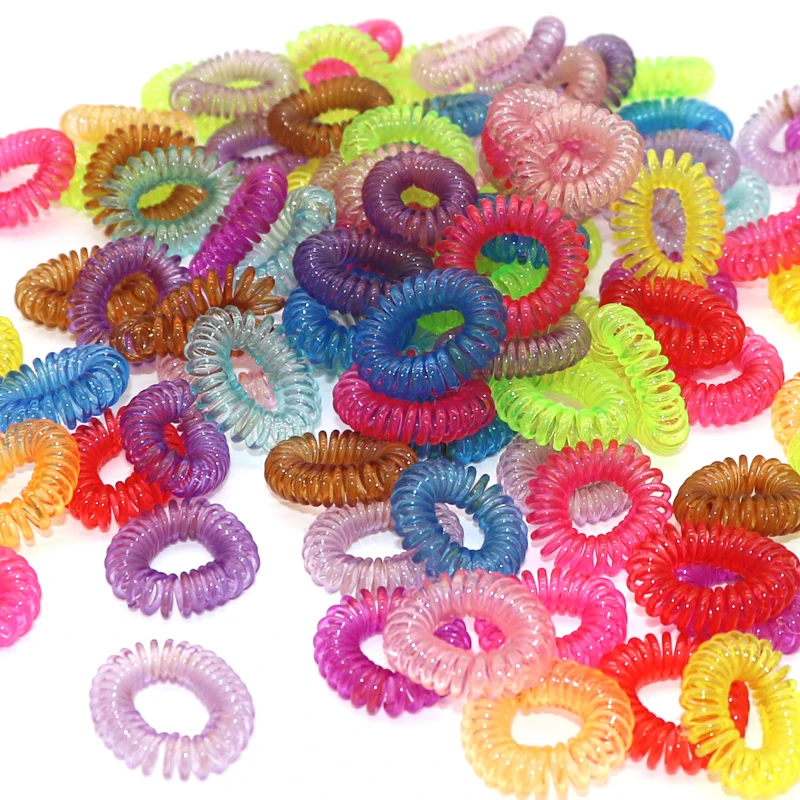 

100/200/300/500Pcs Colorful Telephone Wire Line Gum Elastic Hair/Band/Ties/Rings Hair Accessories Ponytail Holders Hairband