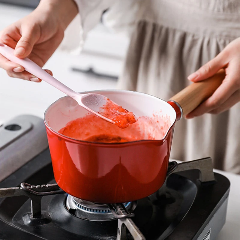 Набор силиконовых кухонных принадлежностей антипригарная лопата с деревянной